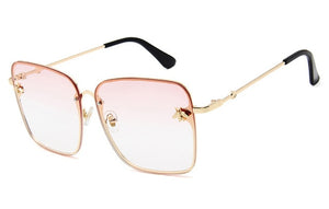 TOYEARN Luxury Brand Design Lady Oversize Rimless Square Sunglasses