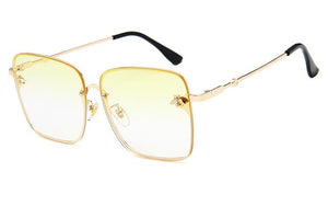 TOYEARN Luxury Brand Design Lady Oversize Rimless Square Sunglasses