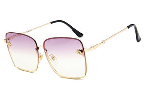 TOYEARN Luxury Brand Design Lady Oversize Rimless Square Sunglasses